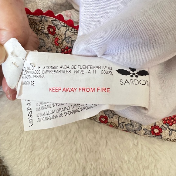 Sardon Girl’s Floral & Red Corduroy Autumn Party  Dress Sz 4Yrs - Picture 8 of 10